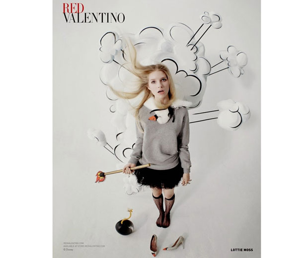 Lottie Moss for Valentino Red