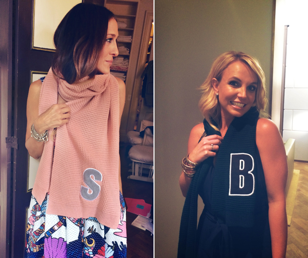 SJP and Britney show off their Matalan scarves