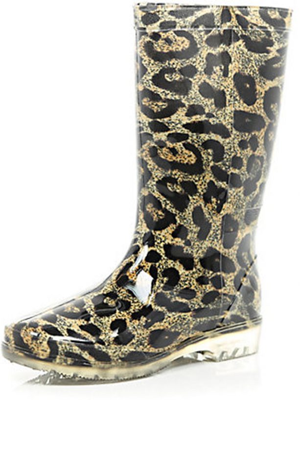River Island Leopard Wellie, £25
