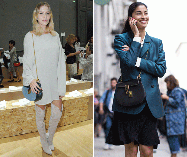 Street style stars Elena Perminova and Caroline Issa love Chloe's Drew bag, and we love Zara's high street lookalike