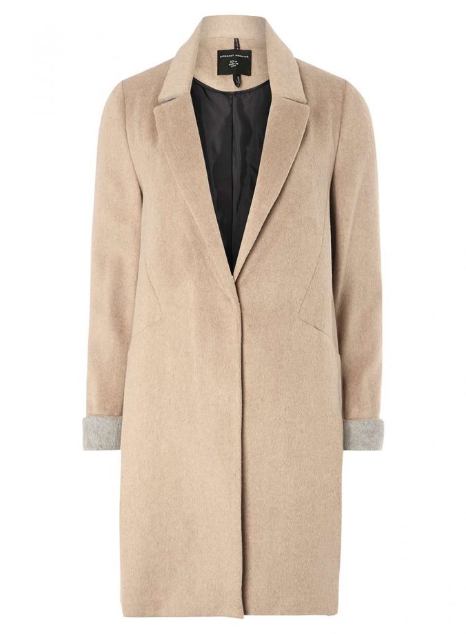 Camel Crombie Coat, £55, Dorothy Perkins