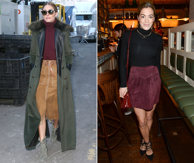Olivia Palermo and Chelsea Leyland in high street pieces from M&S and ASOS
