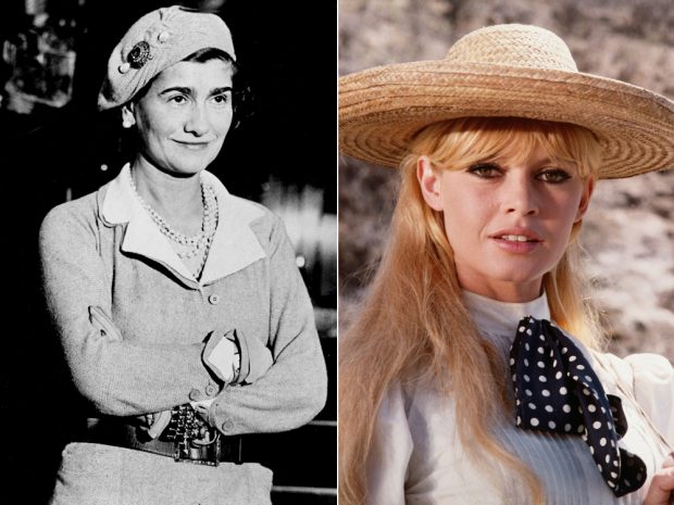 French fashion was exemplified by the likes of Coco Chanel and Brigitte Bardot