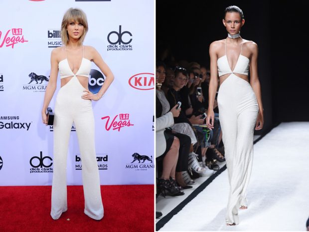 Taylor Swift's Balmain jumpsuit from the SS15 collection was claimed by Nasty Gal to be its own design