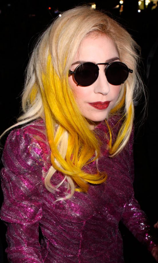 Lady Gaga With Dip Dye Hair, 2011