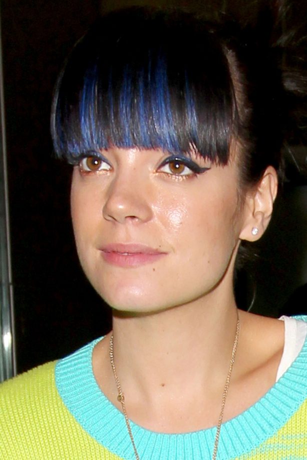 Lily Allen Works A Dip Dye Fringe Out And About In London, 2014