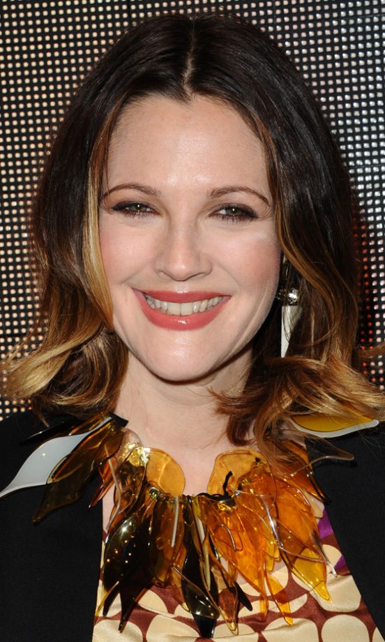 Drew Barrymore With Dip Dye Hair, 2012