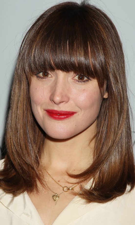 Long Haircut: Rose Byrne's Heavy Fringe And Shoulder Length Cut Looks Beaut, 2011