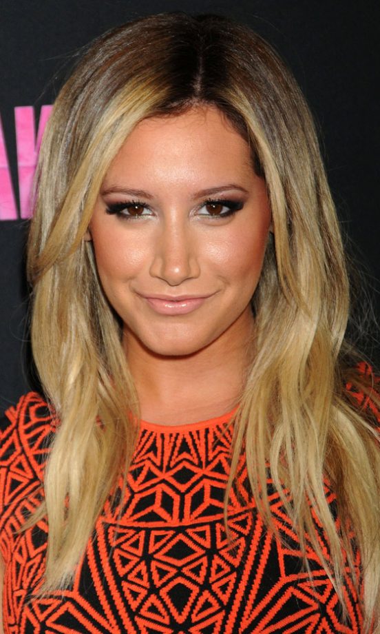 Long Haircut: Ashley Tisdale Rocks A Low-Key Centre-Parting, 2013