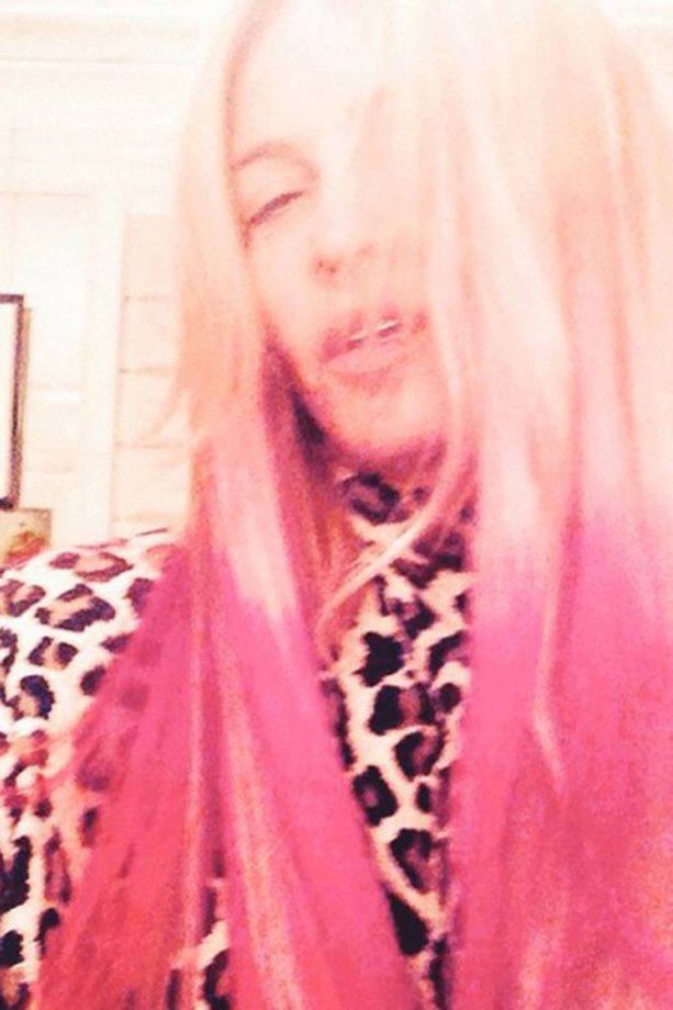 Madonna Makes A Statement With A Loud Pink Dip Dye, 2015