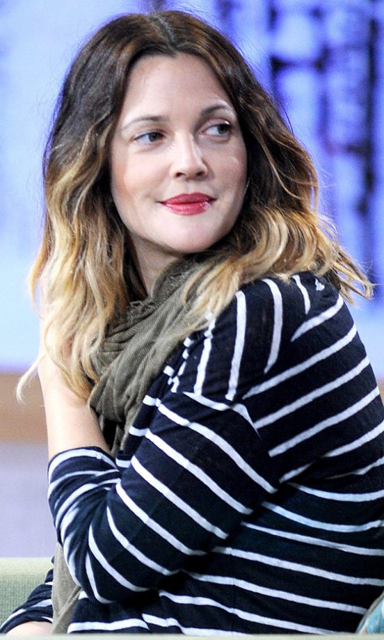 Drew Barrymore With Dip Dye Hair, 2012