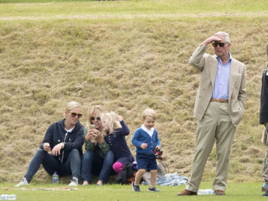 Prince Charles and Prince George at his second birthday party