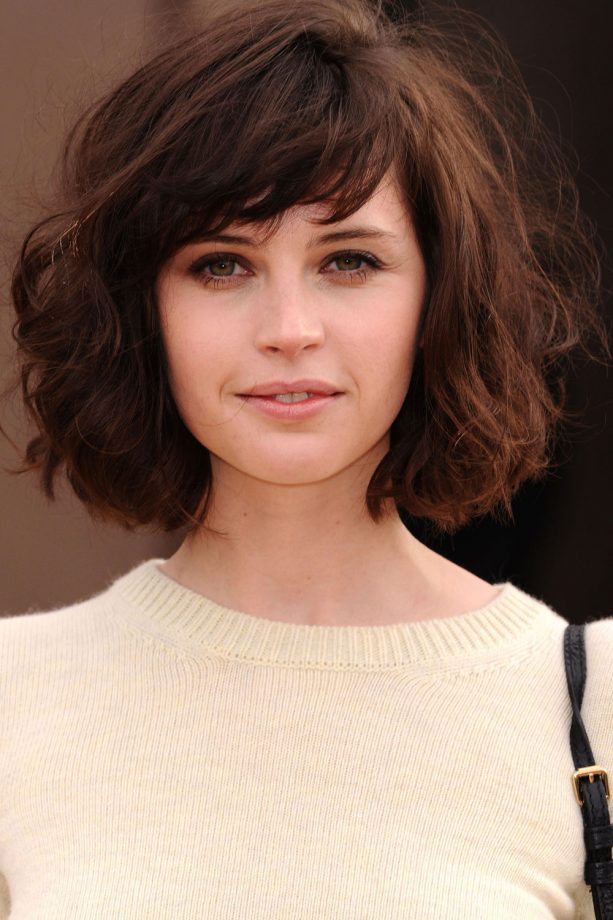 Felicity Jones Stands Out At London Fashion Week, 2014