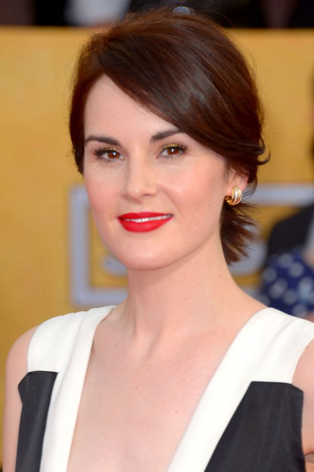 Michelle Dockery Pins Her Short Hair Up For The Screen Actors Guild Awards, 2014