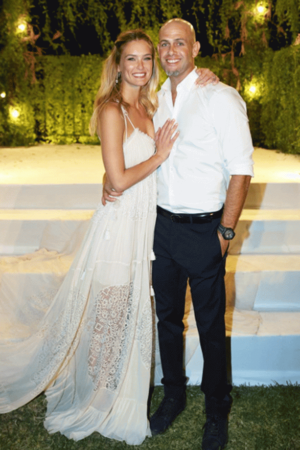 Bar Refaeli Wore A Custom-Made Silk Crepe Chloé Dress For Her Wedding To Adi Ezra, 2015