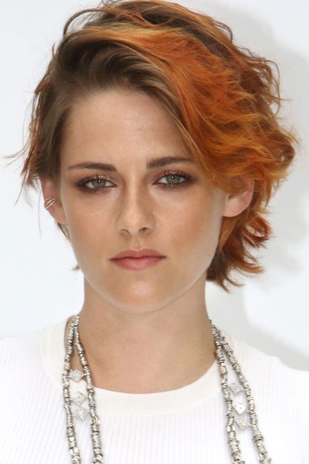 Kristen Stewart Debuts Her New Choppy Bob At The Chanel Show During Haute Couture Paris Fashion Week, 2014