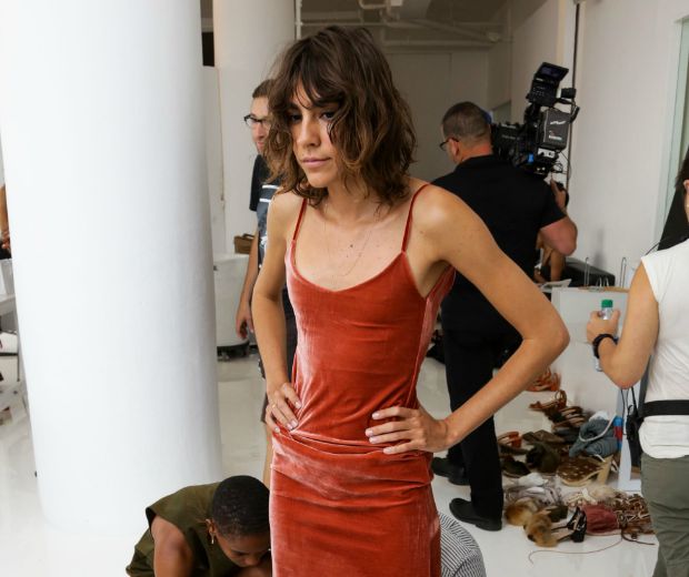Seen backstage at the Brother Vellies show