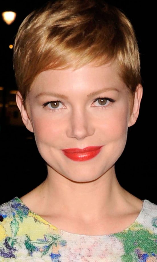 Michelle Williams's Short Hairstyle At The Late Show With David Letterman, 2012