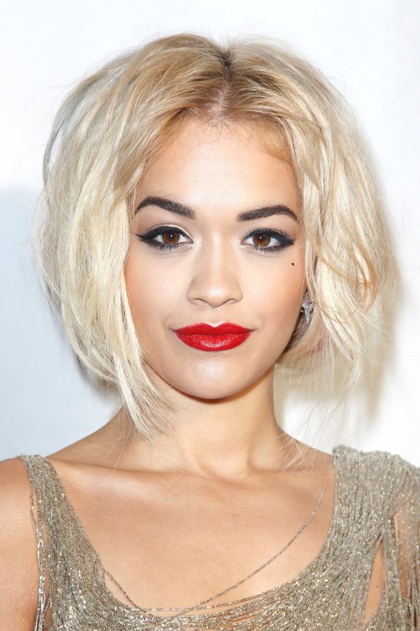 Rita Ora Pins Her Hair Into A Faux Short Hairstyle, 2013