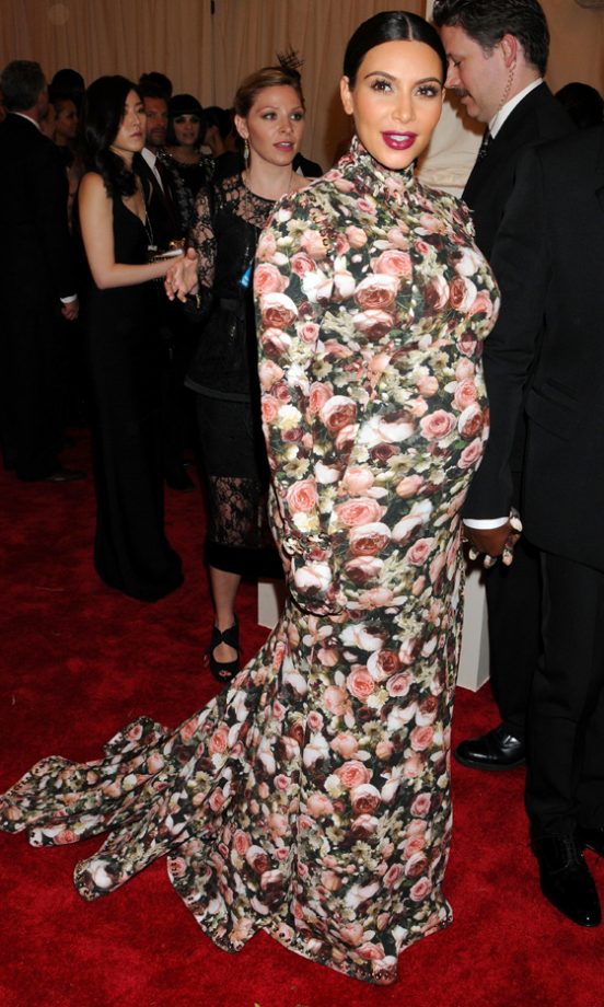 Kim Kardashian Wearing Riccardo Tisci At The Costume Institute Gala Benefit In New York, 2013