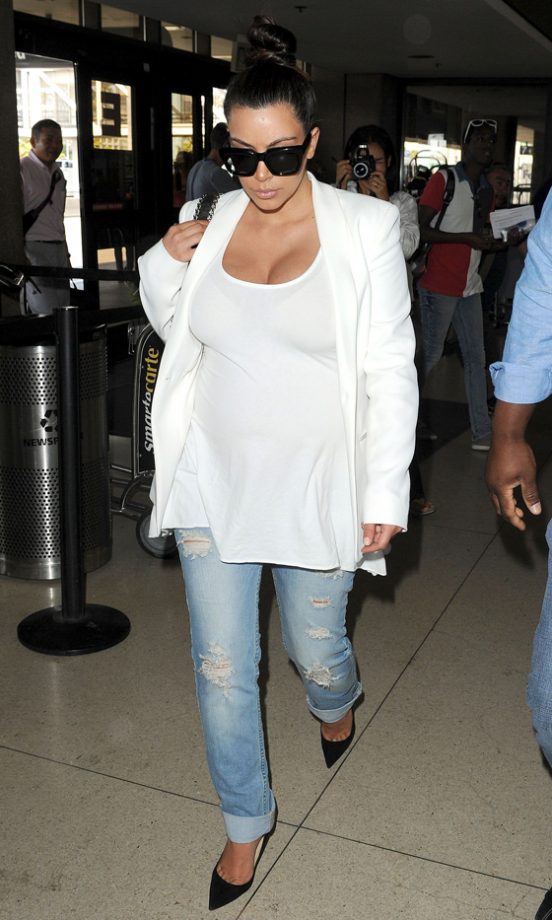 Kim Kardashian Working Her Off-Duty Airport Look At LAX In Los Angeles, 2013