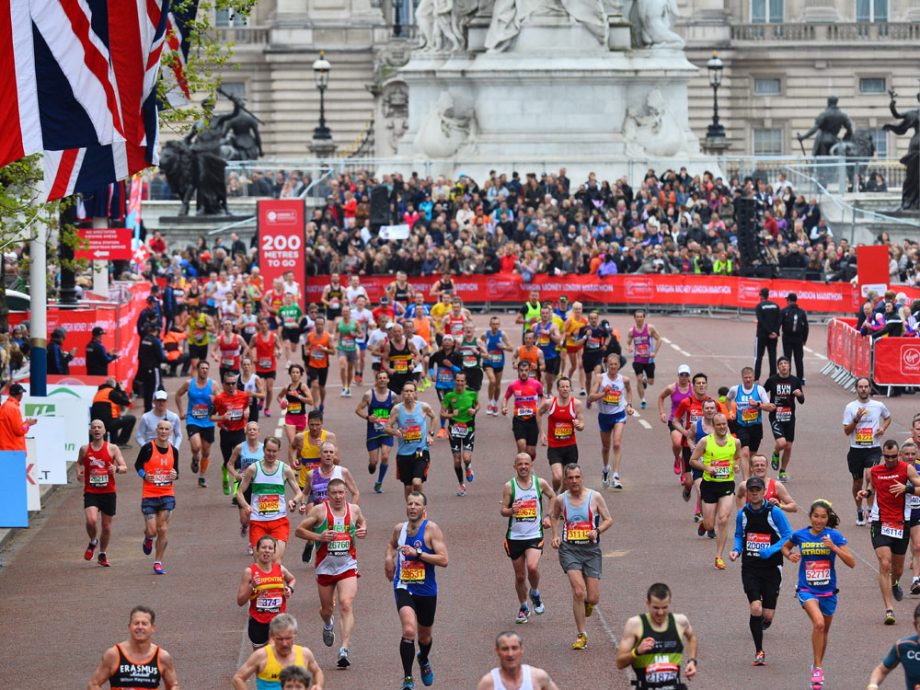 Runners during the London Marathon