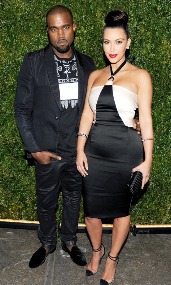 Kim Kardashian And Kanye West At The Chanel Tribeca Dinner, 2012