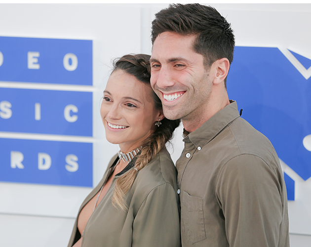 Laura Perlongo and Nev Schulman at the MTV VMAs