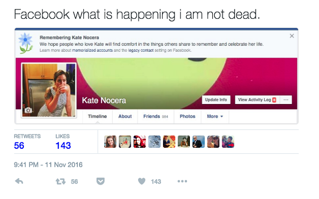 Facebook Bug Causes People’s Profiles To Tell Their Friends That They Died
