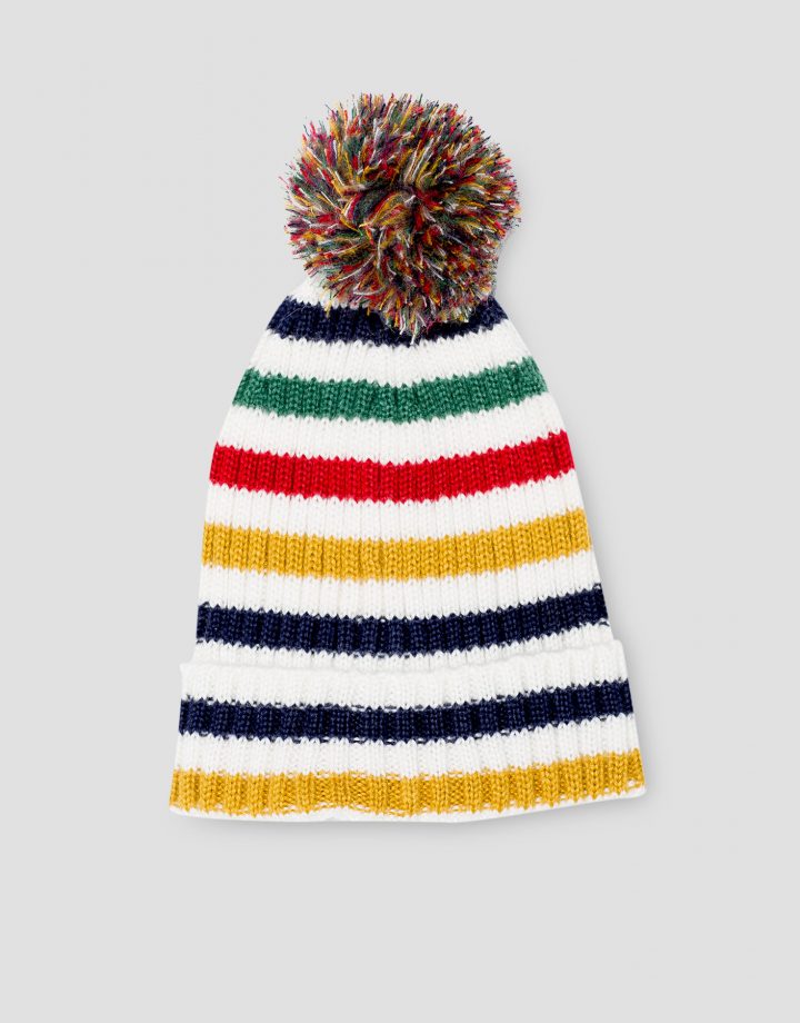 Rainbow Stripes Knit beanie, £9.99, Pull & Bear