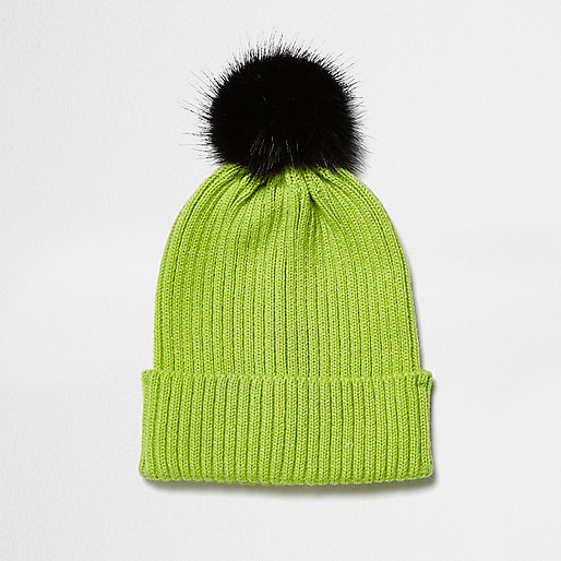 Lime Green With Black Pom Pom, £13, River Island