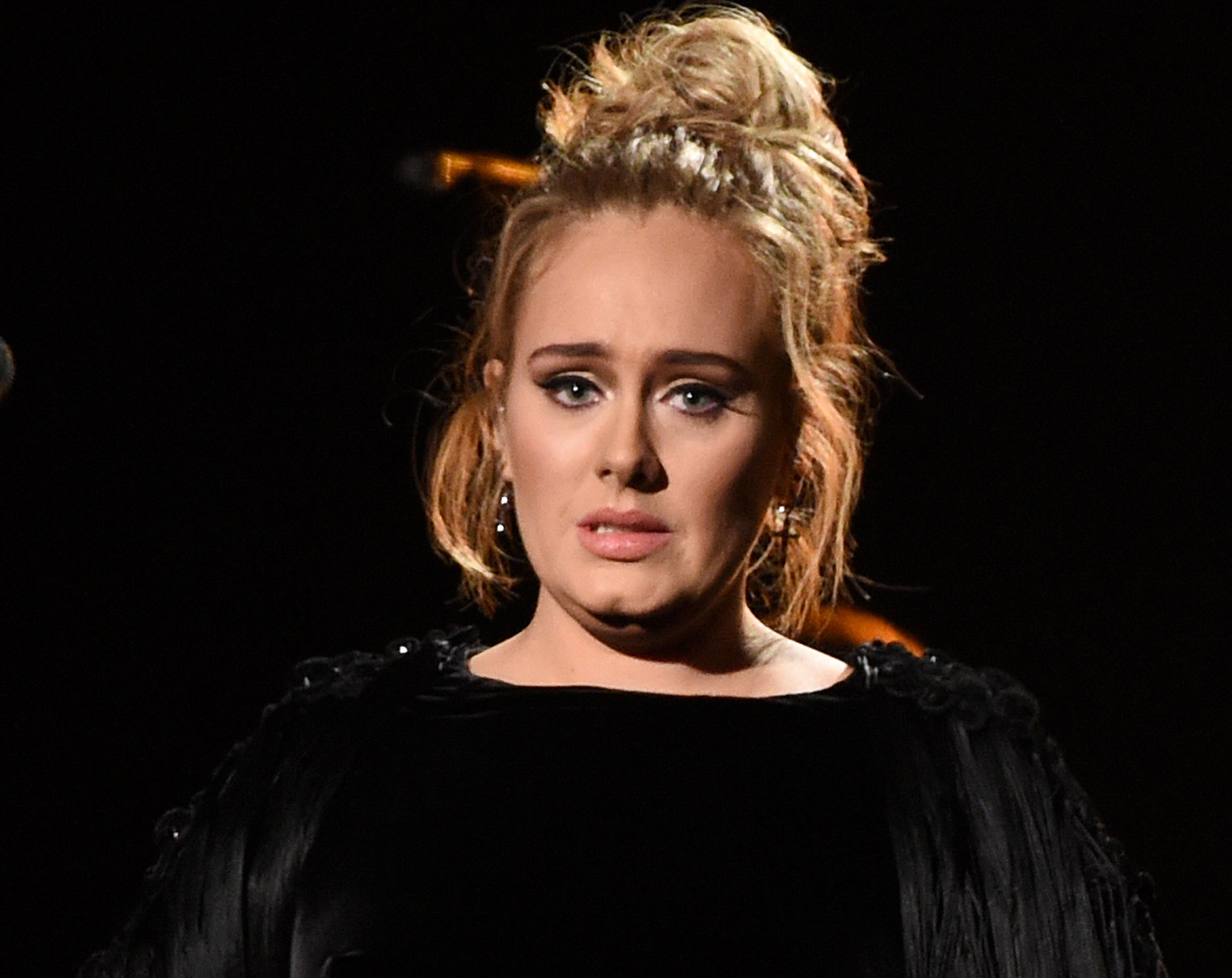 Adele Tears Up As She Restarts George Michael Tribute At Grammys