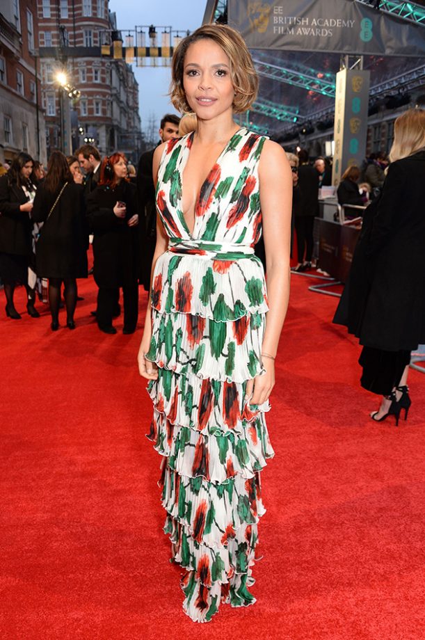 Carmen Ejogo opted for a playful print