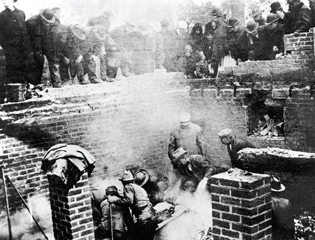 The mass grave. (Photo: PA Photos)