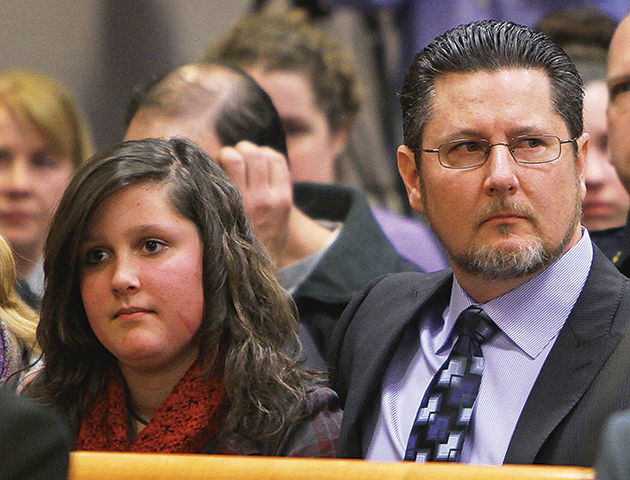 Grieving Jamie in court. (Photo: PA Photos)