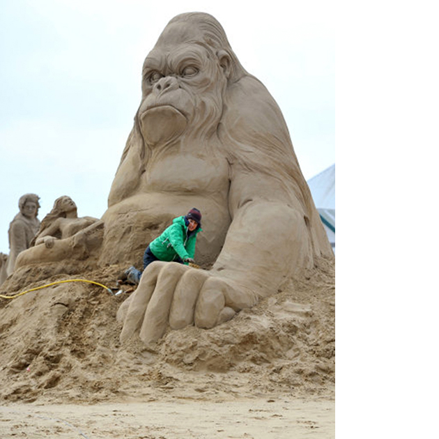Sand art at Weston sand sculpture festival