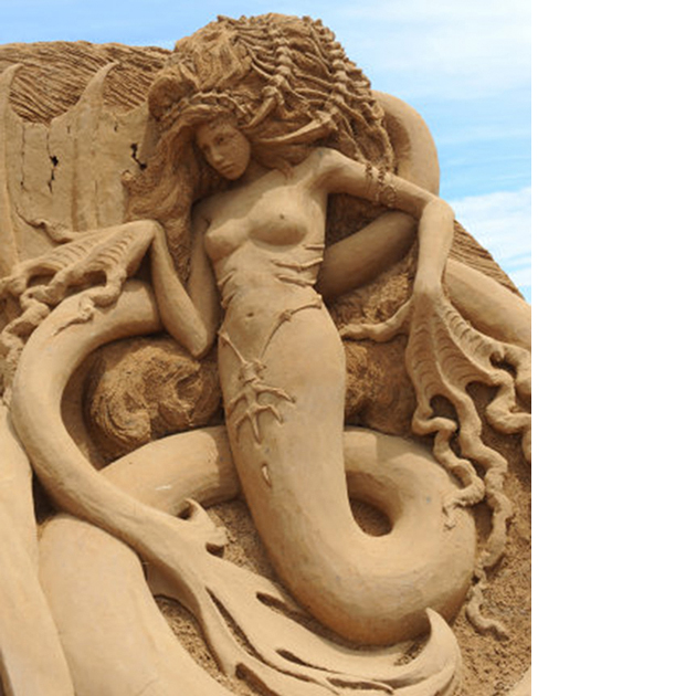 Mermaid sand art