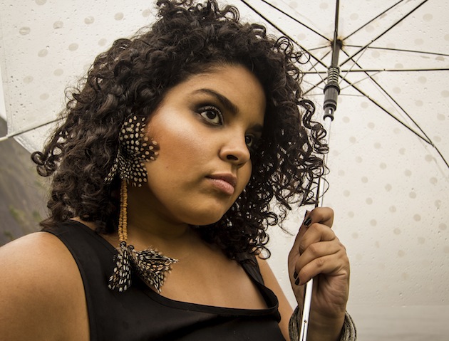 woman with curly hair