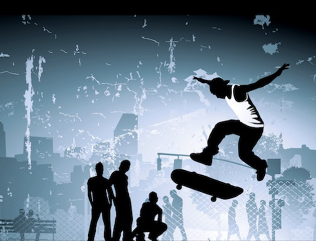 dangerous activities: skateboarding
