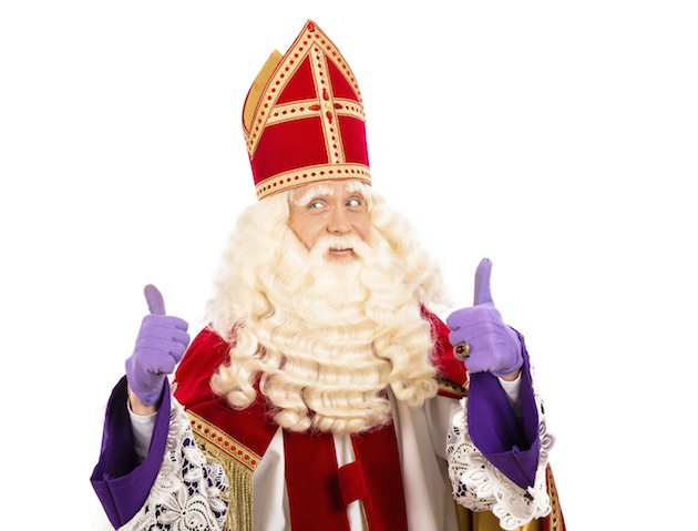 Sinterklaus or St Nicholas ready to deliver presents