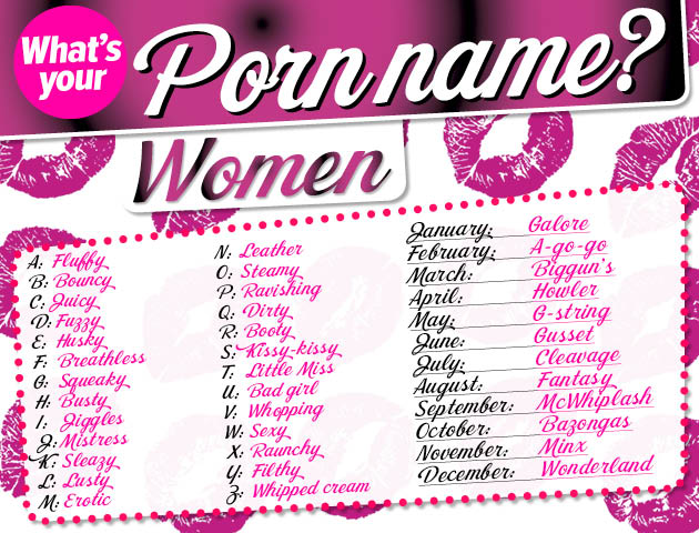 Find out with our porn name generator! 