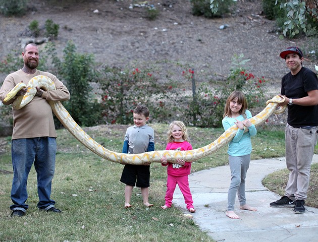 Bringing up kids with snakes