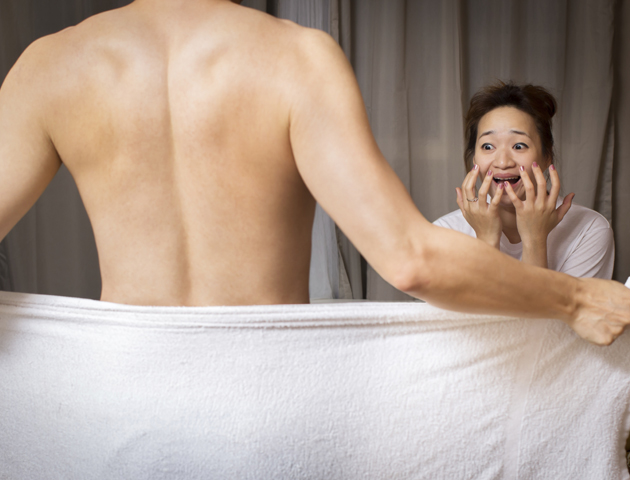 image of a man and woman discovering viagra