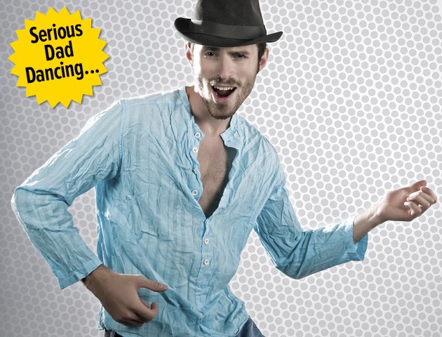 Man dancing badly thinking he's good