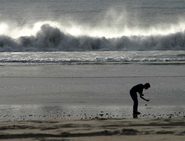 Person on beach