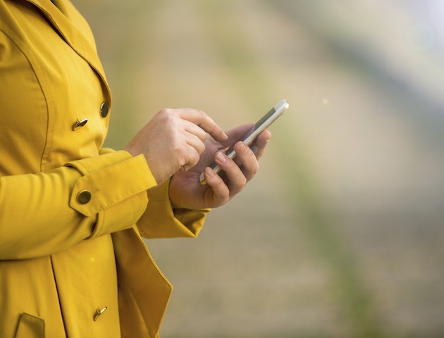 Woman texting