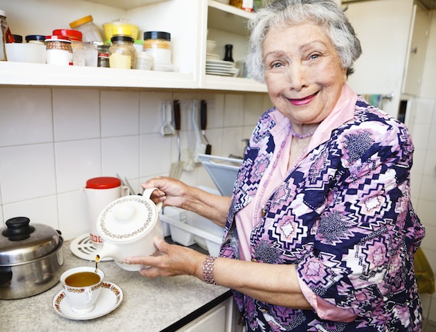 British sayings" woman pouring tea
