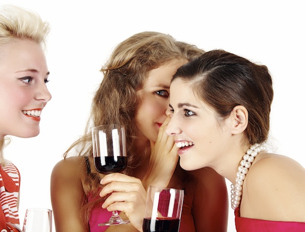 Drunk: woman telling secret
