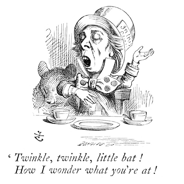 Engraving of Mad Hatter from Alice in Wonderland
