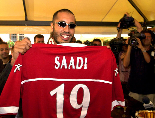 Mandatory Credit: Photo by Nick Cornish/REX/Shutterstock (422976m) AL SAADI GADHAFI AL SAADI QADHAFI AT PERUGIA FOOTBALL CLUB, TORRE ALFINA, ITALY - 2003